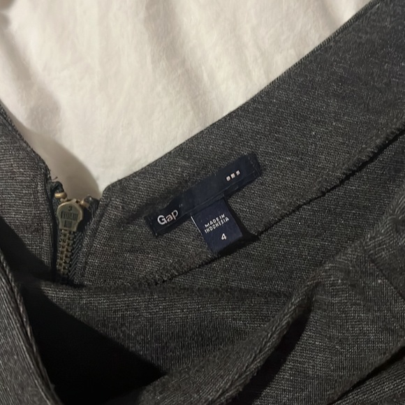 Gap Dark Graphite Tailored Stretchy Dress, Zipper Back - Picture 3 of 3